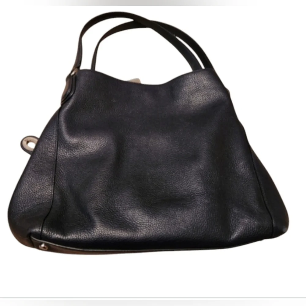 Women's Authentic Coach Edie 31 Floral Rivets Leather Shoulder Bag - Picture 10 of 10